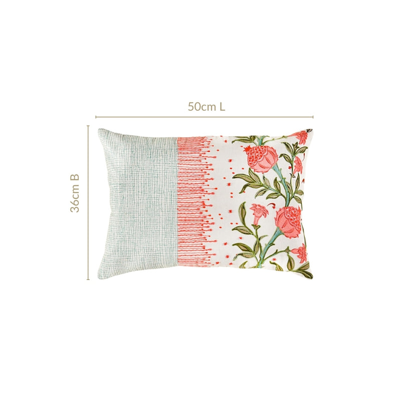 Artisan Bloom Cotton Cushion Cover 50x36cm
