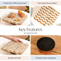 Artisanal Chevron Square Wooden Dessert Riser