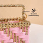 Artisanal Organiser And Hamper Basket Pink And Gold