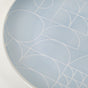 Ascentia Art Deco Printed Dinner Plate Set Of 4 Blue 10 Inch