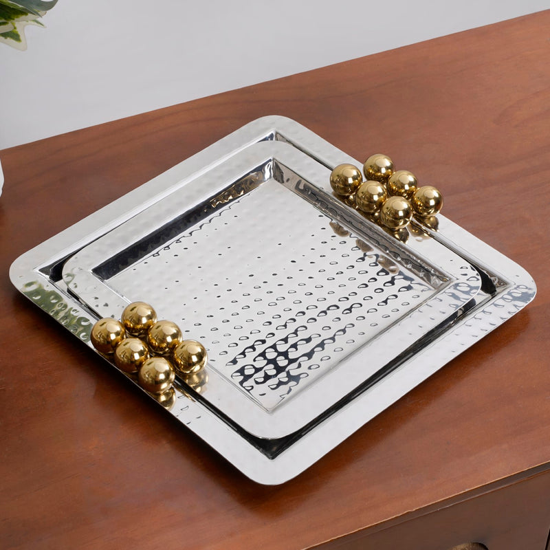 Atelier Ornate Square Tray Set Of 2