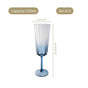 Aurora Ombre Fluted Champagne Glass Set Of 2 Blue 220ml