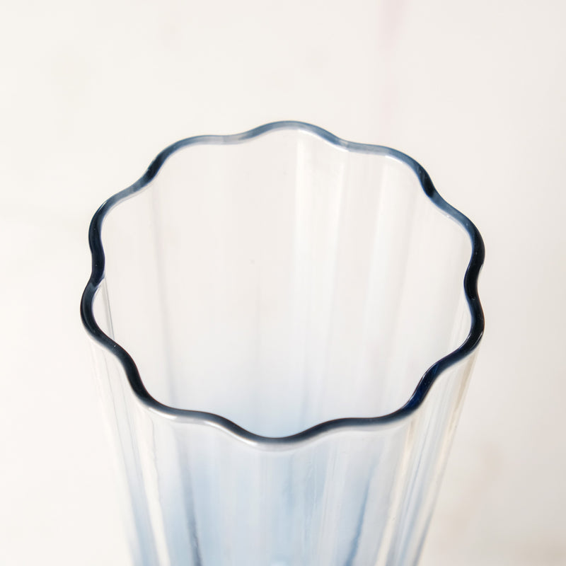 Aurora Ombre Fluted Champagne Glass Set Of 2 Blue 220ml