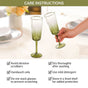 Aurora Ombre Fluted Champagne Glass Set Of 2 Green 220ml