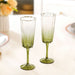 Aurora Ombre Fluted Champagne Glass Set Of 2 Green 220ml