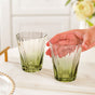 Aurora Ombre Fluted Tumbler Set Of 2 Green 270ml