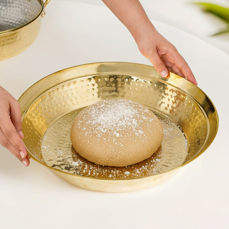 Authentic Brass Hammered Deep Dish