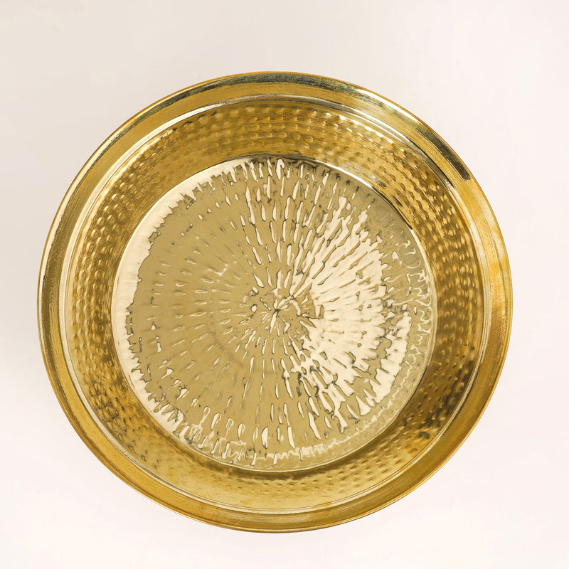 Authentic Brass Hammered Deep Dish