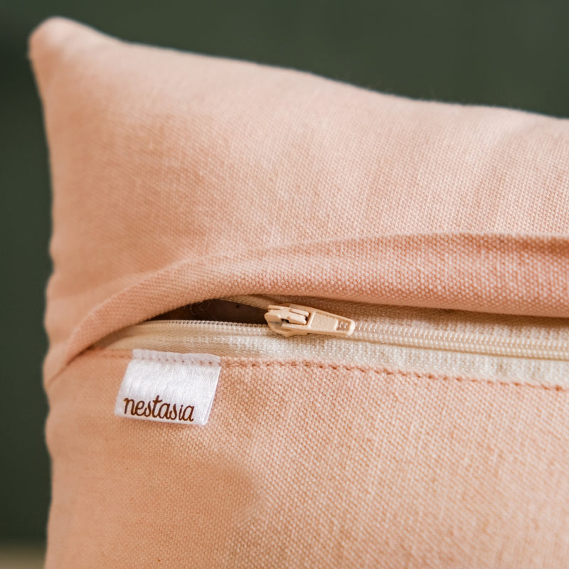 Autumn Allure Embroidered Cushion Cover For Home Decor 20x14 Inch