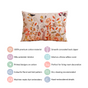 Autumn Allure Embroidered Cushion Cover For Home Decor 20x14 Inch