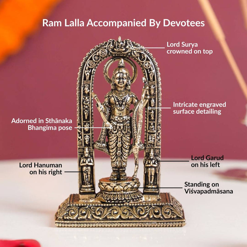 Ayodhya Ram Lalla Pure Brass Idol 8cm