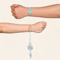 Azure Blossom Rakhi Lumba Set