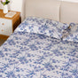 Azure Whisper Pure Cotton King Size Bedsheet Set 275x275cm