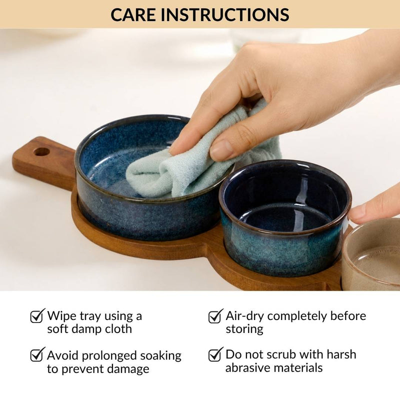 Stoneware Trio Serving Platter Set Of 4