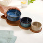 Stoneware Trio Serving Platter Set Of 4