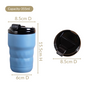 Azure Blue Brewster Sweatproof Travel Coffee Mug 355ml