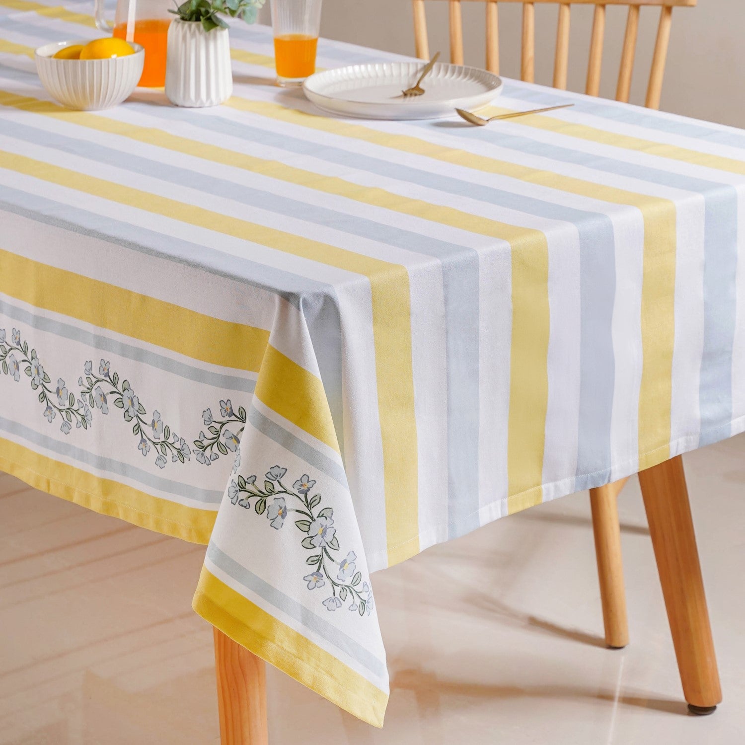 Azzurro Dining Table Cloth Online - Premium Table Cover | Nestasia