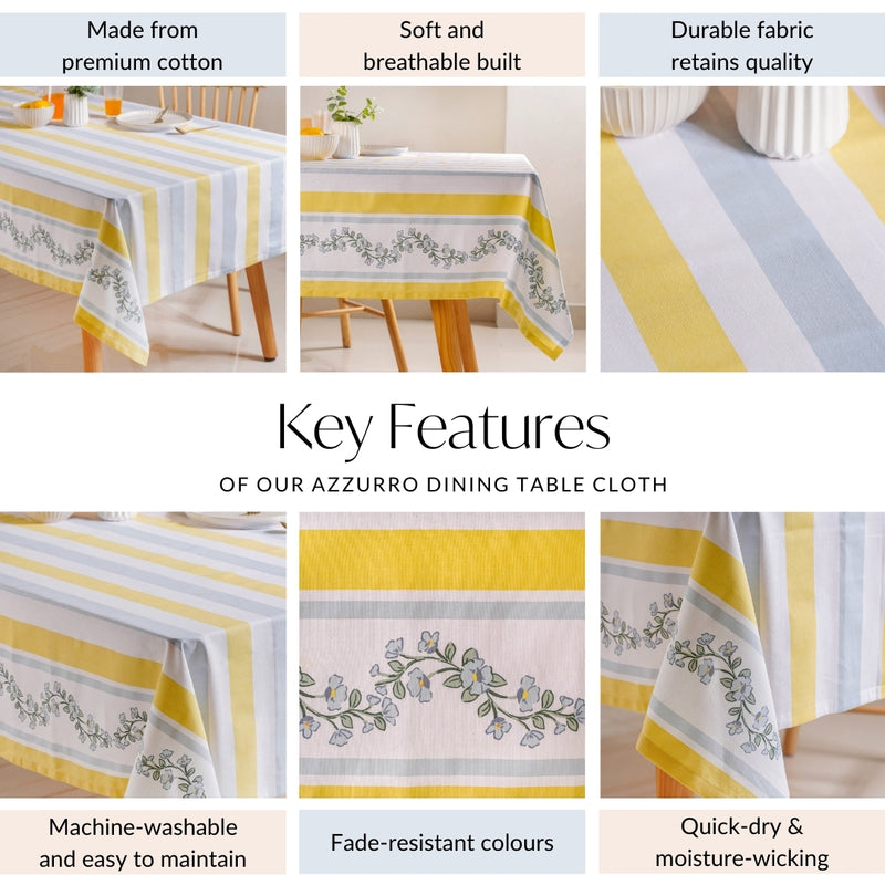 Azzurro Dining Table Cloth For 6 Seater 154 x 208cm