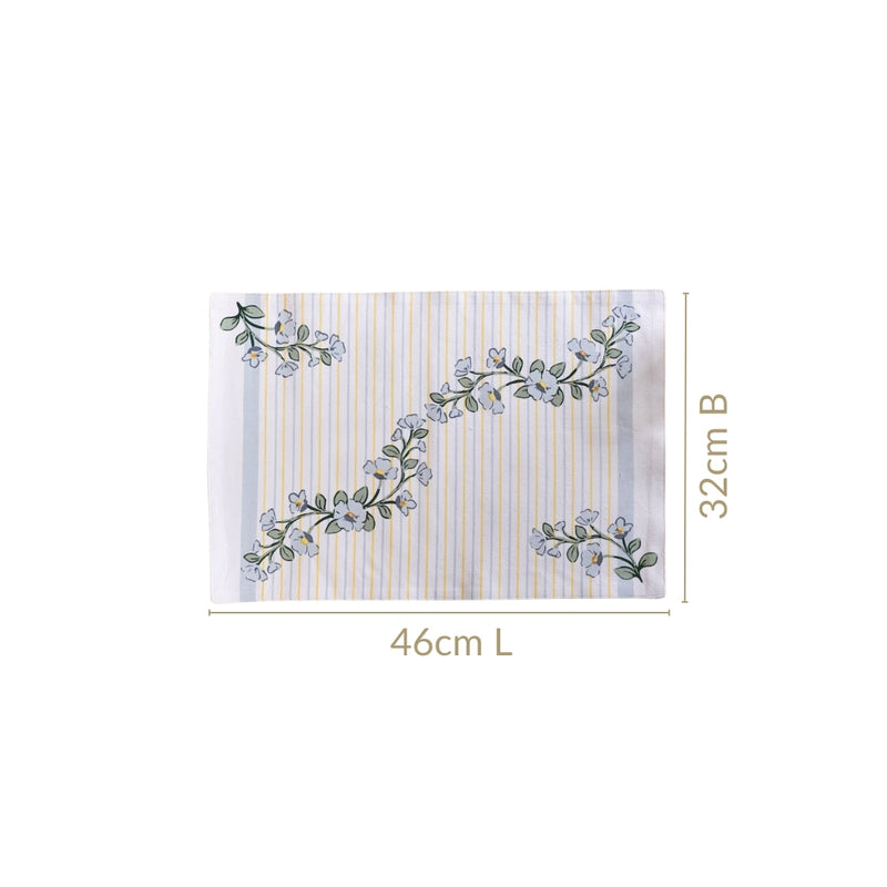 Azzurro Bloom Place Mat Set Of 6