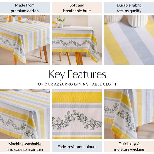 Azzurro 8 Seater Dining Table Cloth 274x152cm