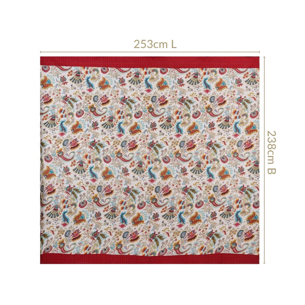 Ethnic Bloom Quilted Cotton Bedcover 250x230cm