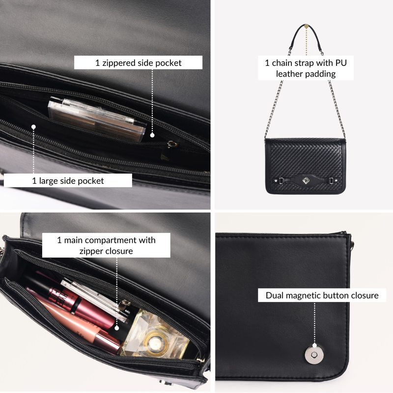 Soi Tresse Menue Sling Bag Black