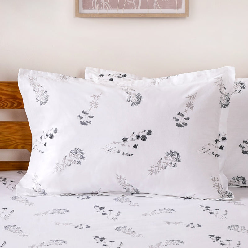 Organic Cotton Printed Bedsheet And Pillow Case Set