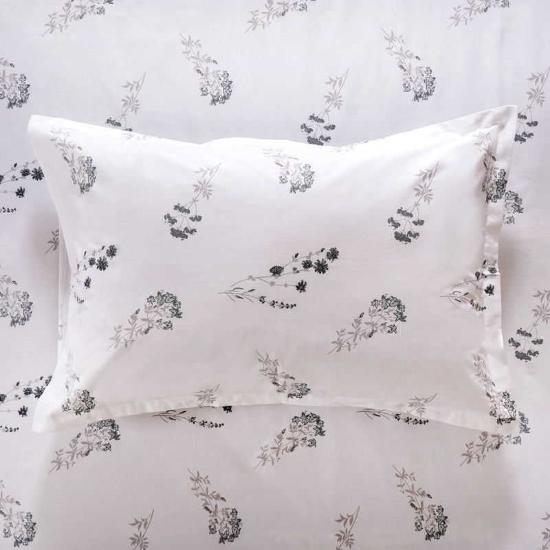 Organic Cotton Printed Bedsheet And Pillow Case Set