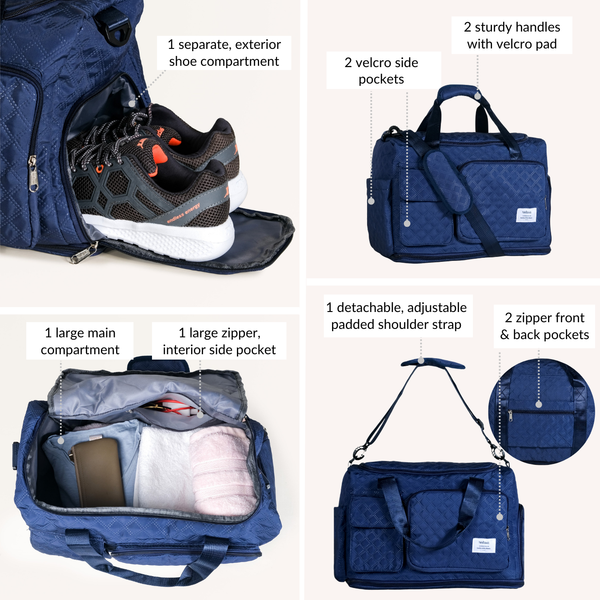 Dova Expandable Duffle Bag Dark Blue