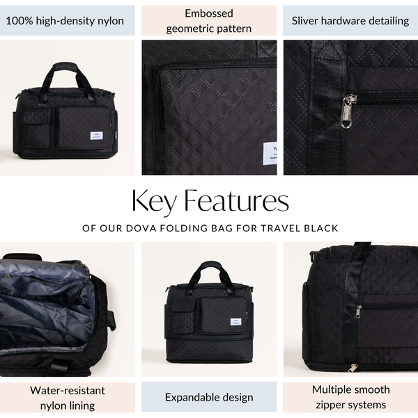 Dova Extendable Bag For Travel Black