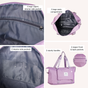 Montara Waterproof Over Night Bag Foldable Expandable Violet