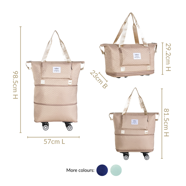 Double Expandable Movo Travel Bag With Detachable Wheels