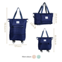 Movo Dual Expansion Travel Bag With Removable Wheels Dark Blue