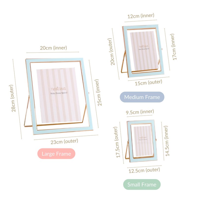 Transparent Photo Frame Baby Blue Set Of 3