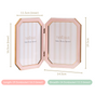 Foldable Double Photo Frame Powder Pink 11"x5.5" - Foldable Photo Frame, Pink Photo Frame, Compact Double Frame, Decorative Pink Frame