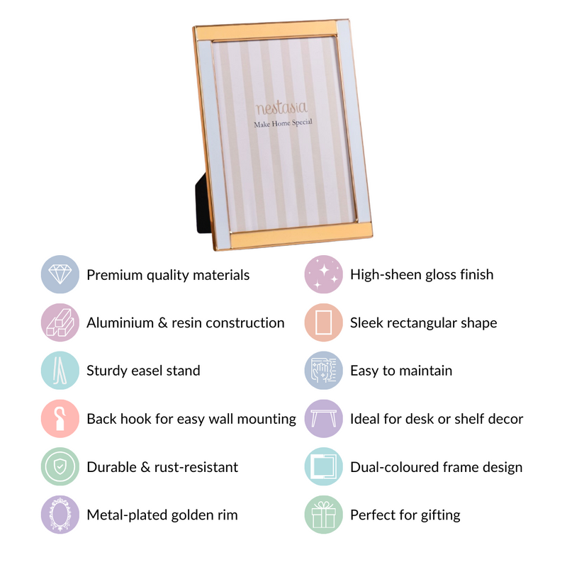 Sunshine Blue Picture Frame For Room Decor 7.5"x6"