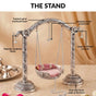 Pure Brass Silver Plated Jhula For Laddu Gopal