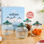 Vintage Basket Weave Jar Set Of 4 750ml