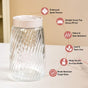 Tall Swirl Jar With Lid Set Of 4 1700ml