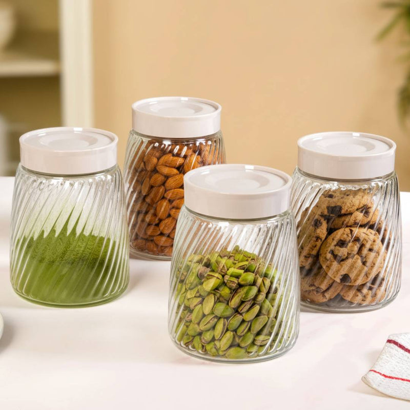 Swirl Jar With Lid Set Of 4 1300ml