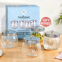 Honeycomb Bee Knob Jar With Lid Set Of 4 900ml