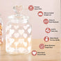 Glass Heart Knob Jar Set Of 4 1000ml
