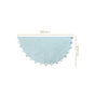 Baby Blue Pom Pom Tufted Cotton Anti Slip Floor Mat 88x47cm