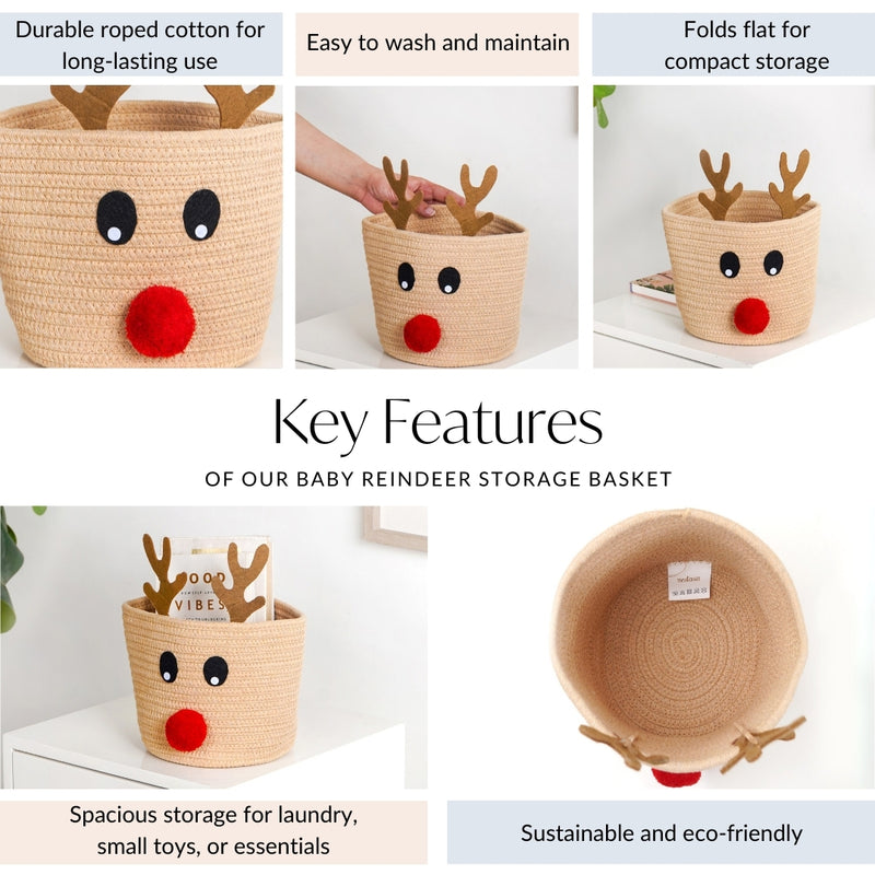 Baby Reindeer Storage Basket