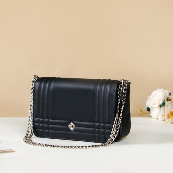 Must Have Classic Black Quilted Shoulder Bag