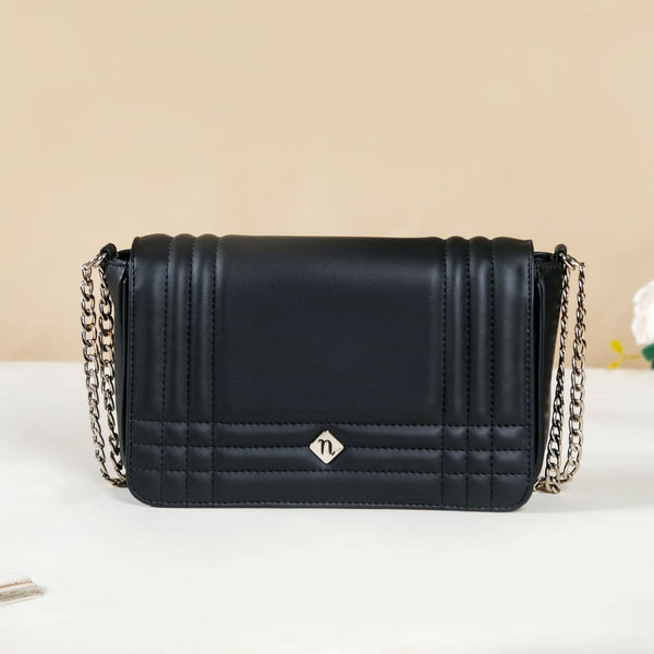 Must Have Classic Black Quilted Shoulder Bag