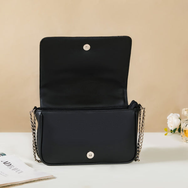 Must Have Classic Black Quilted Shoulder Bag