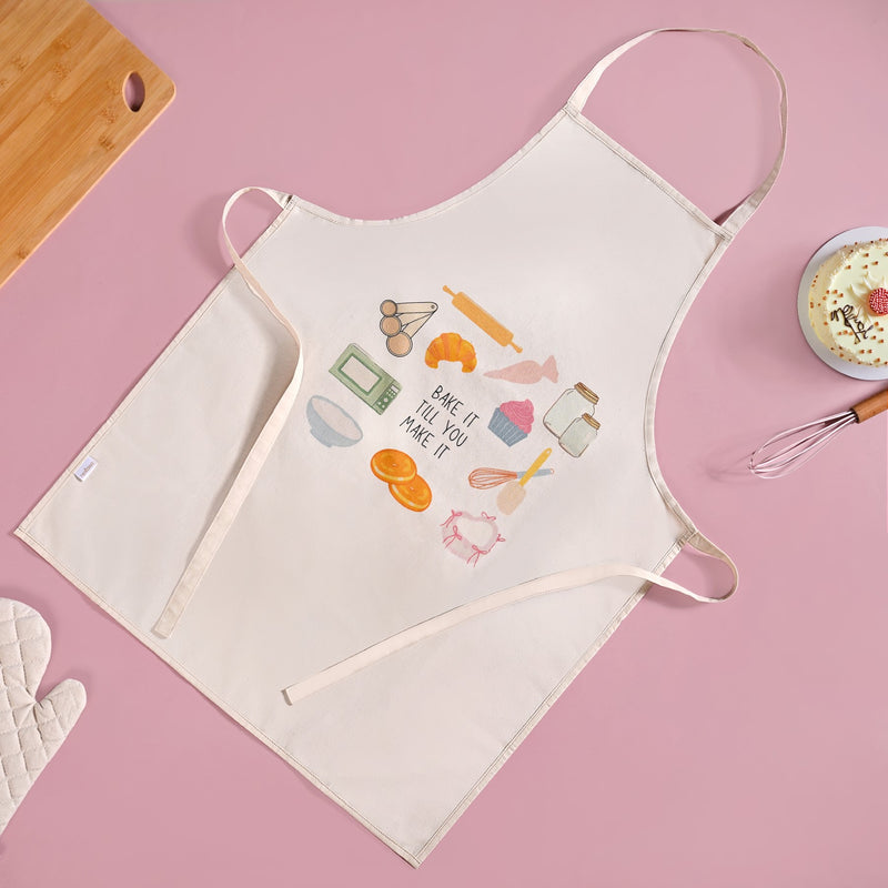 Baker Mode Apron Mitten And Pot Holder Set Of 3