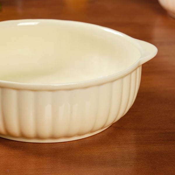 Set Of 2 Glossy Ceramic Bowls For Serving 800ml