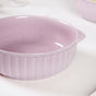 Set Of 2 Lilac Ceramic Baking Dish 800ml